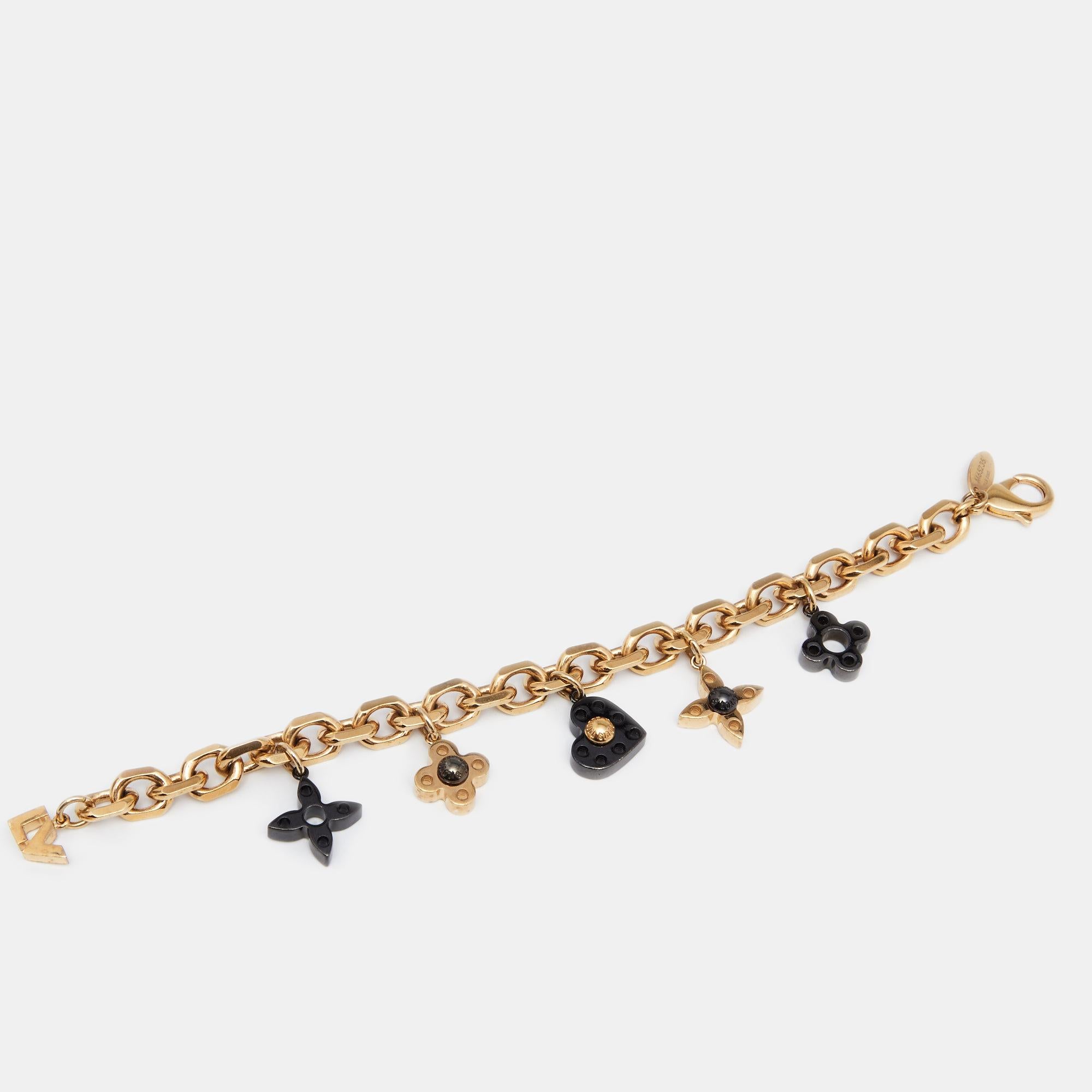 2021 Hot Selling Louis Vuitton Idylle Blossom LV Logo Charm Women Single  Diamond Link Chain Bracelet