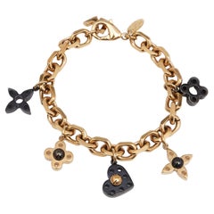 Louis Vuitton Enamel Sweet Monogram Charm Bracelet - Gold-Tone