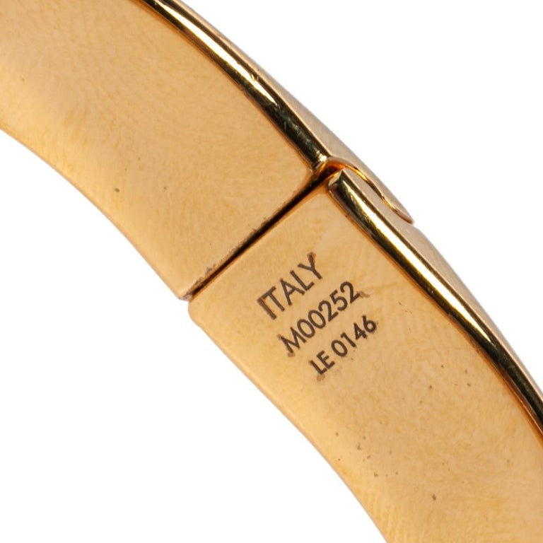 Authenticated Used LOUIS VUITTON Louis Vuitton Brasserie Cellular Bracelet  M92593 Notation Size M Monogram Multicolor Bron Gold Metal Fittings 