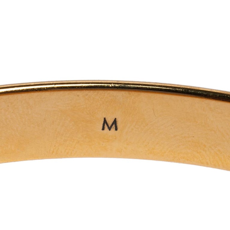 Louis Vuitton Two Tone Nanogram Cuff Bracelet M at 1stDibs