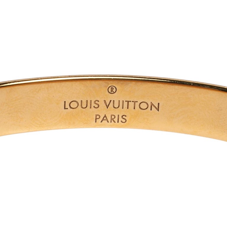 Louis Vuitton Two Tone Nanogram Cuff Bracelet M Louis Vuitton