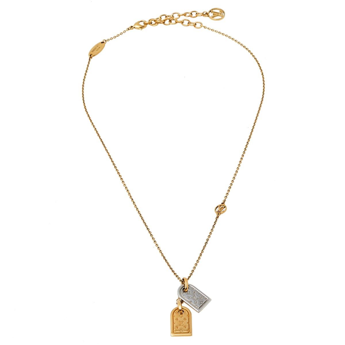 Louis vuitton nanogram necklace hotsell
