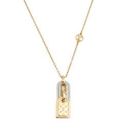 Louis Vuitton Two Tone Nanogram Necklace