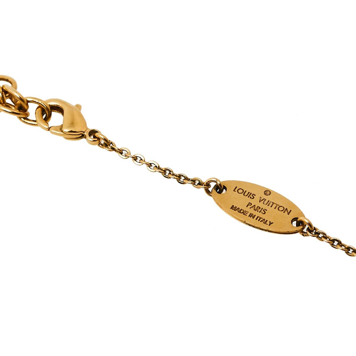 louis vuitton two tone necklace