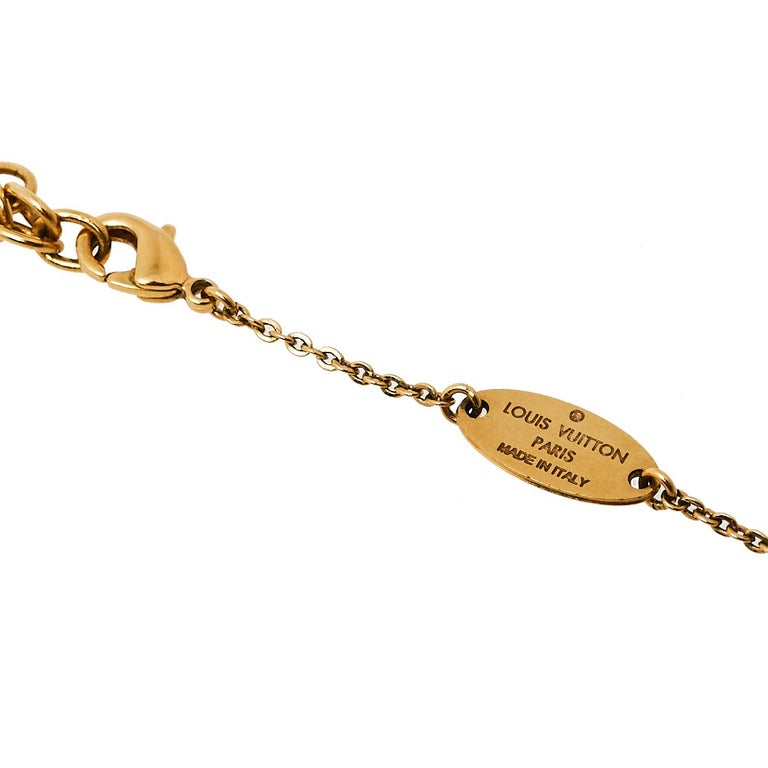 Louis Vuitton Nanogram Necklace - Brass Pendant Necklace