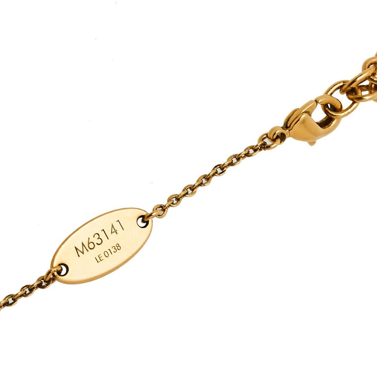 Louis Vuitton Two Tone Nanogram Necklace at 1stDibs
