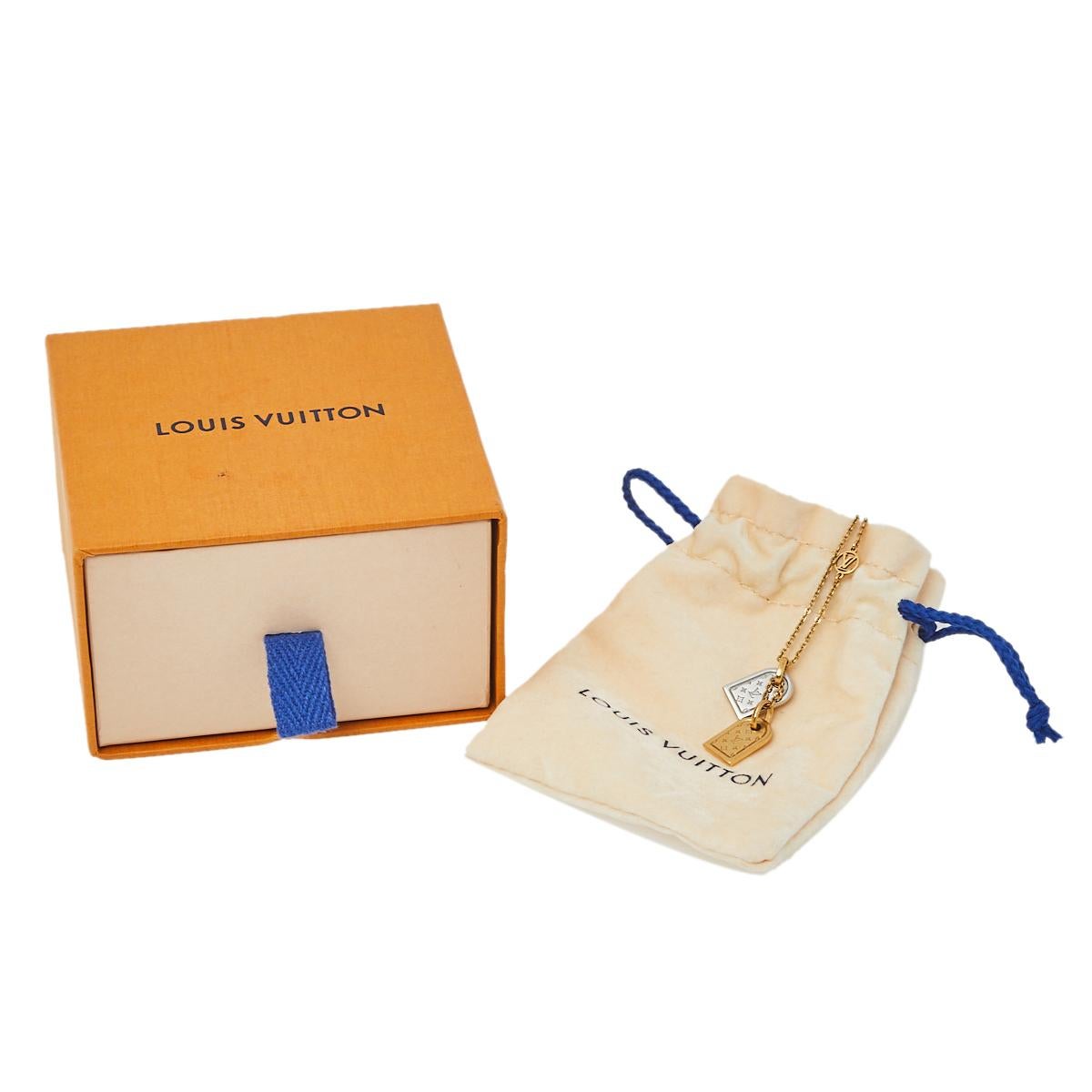 Contemporary Louis Vuitton Two Tone Nanogram Necklace