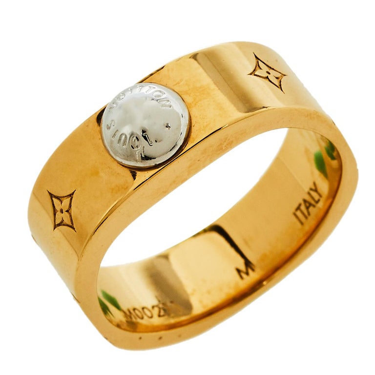 Louis Vuitton Nanogram Two Tone Ring Size MBound to sit around your finger  and e at 1stDibs