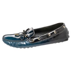 Louis Vuitton Two Tone Patent Leather Arizona Slip On Loafers Size 39
