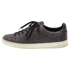 Used Louis Vuitton Two Tone Python Frontrow Sneakers Size 43.5