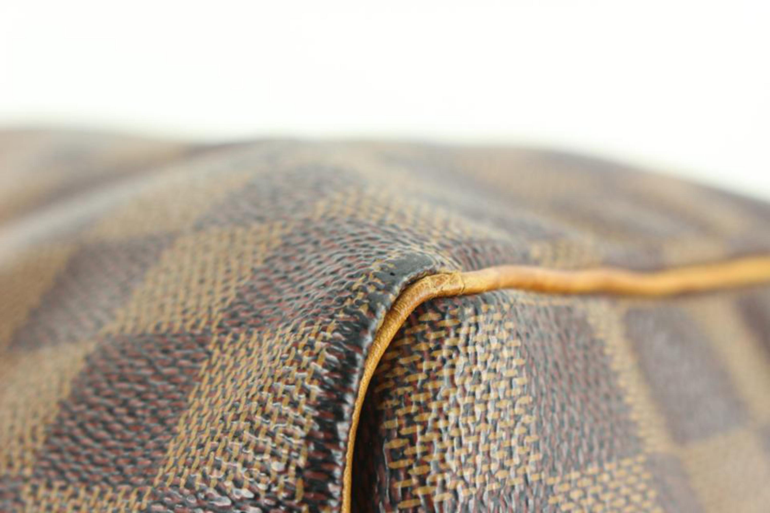 Brown Louis Vuitton Ultra Rare 1 or 1 Centenaire Damier Ebene Speedy 35 Bag 6lz830s