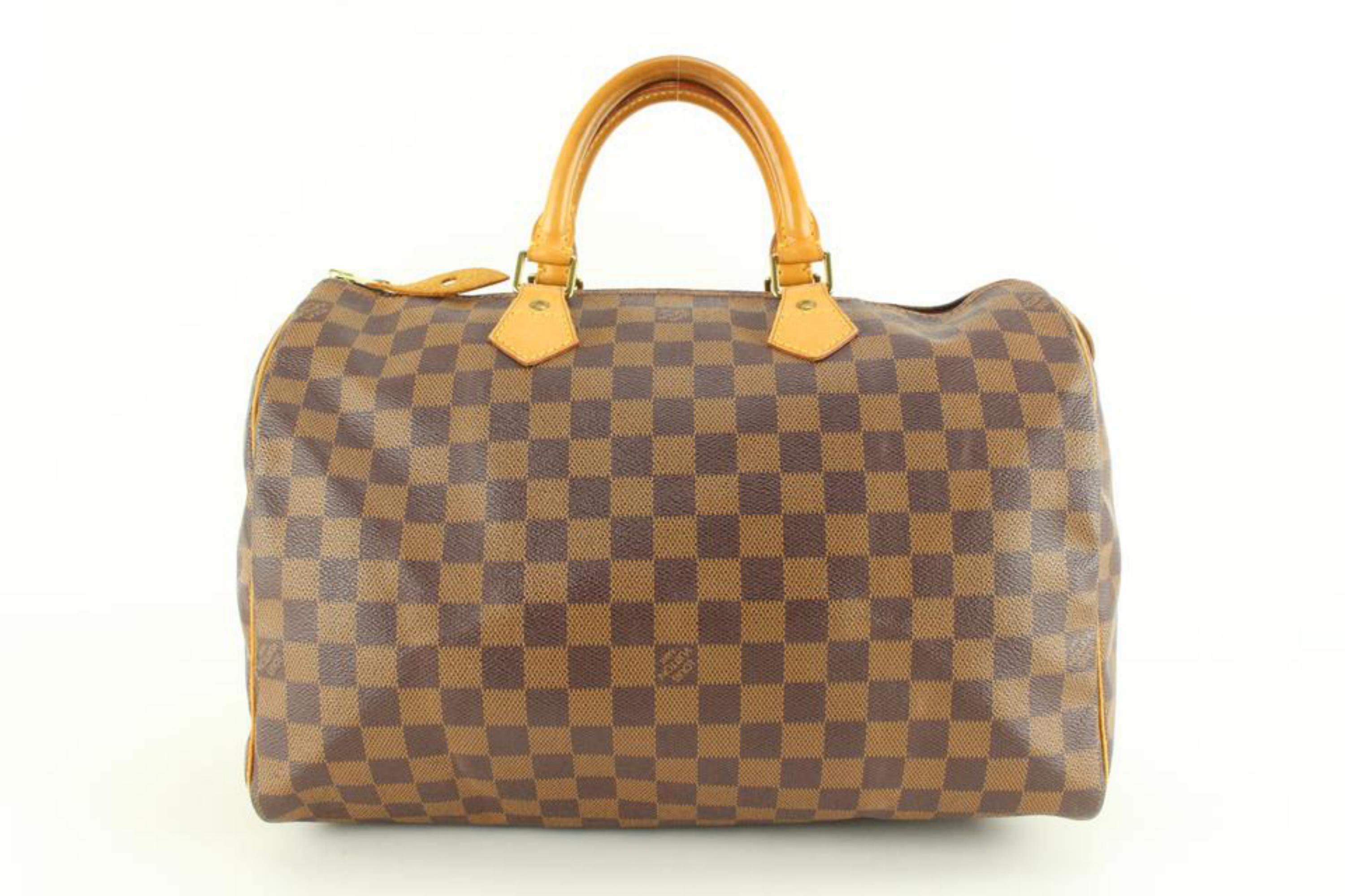Louis Vuitton Ultra Rare 1 or 1 Centenaire Damier Ebene Speedy 35 Bag 6lz830s 2