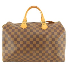 Louis Vuitton Ultra Rare 1 or 1 Centenaire Damier Ebene Speedy 35 Bag 6lz830s
