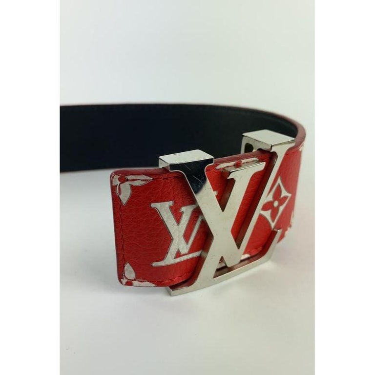 Louis Vuitton x Supreme Ultra Rare Red 100/40 Monogram Initiales Belt –  Bagriculture