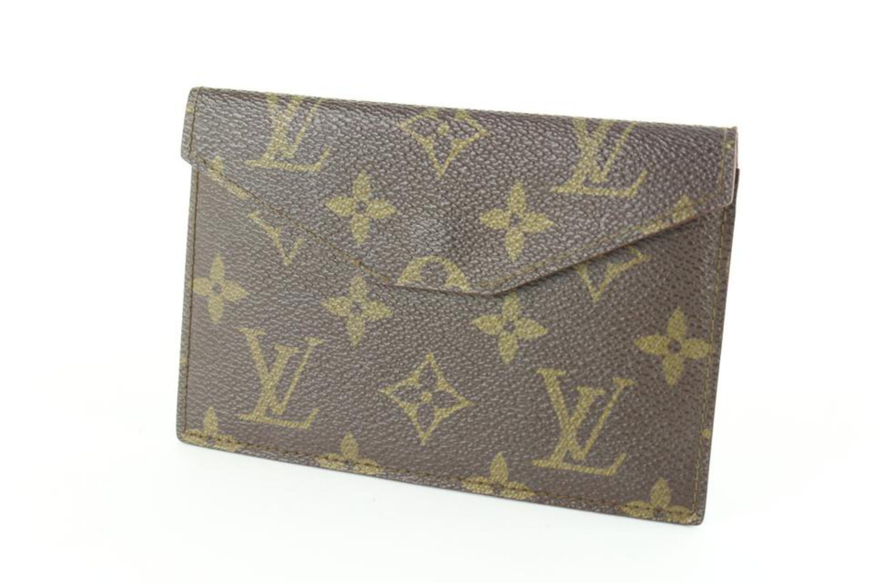 Louis Vuitton Ultra Rare 1980's Card Case Envelope Pouch 62lk825s For Sale 6