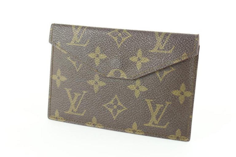 Louis Vuitton Ultra Rare 1980's Card Case Envelope Pouch 62lk825s For Sale  at 1stDibs