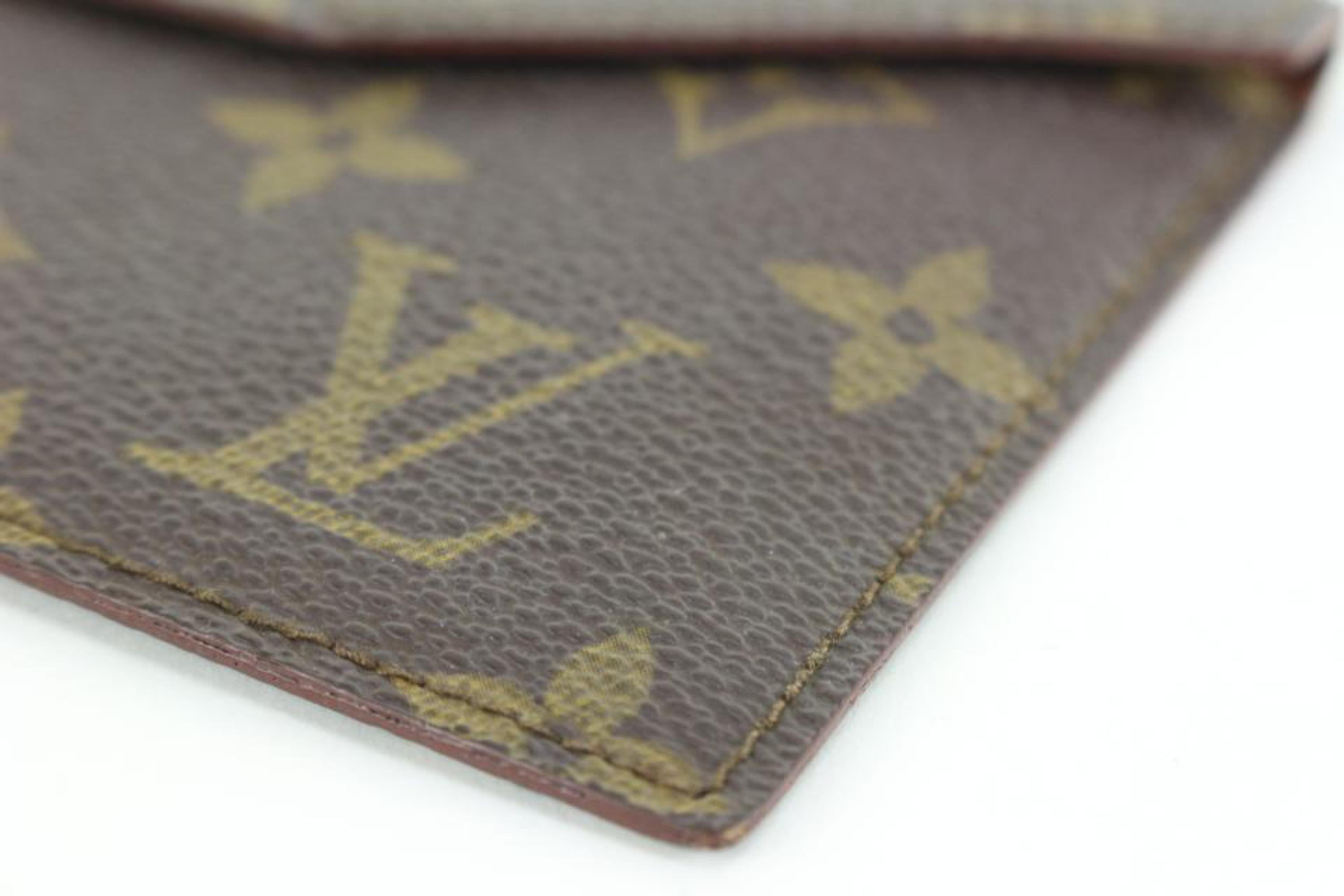 Gray Louis Vuitton Ultra Rare 1980's Card Case Envelope Pouch 62lk825s For Sale