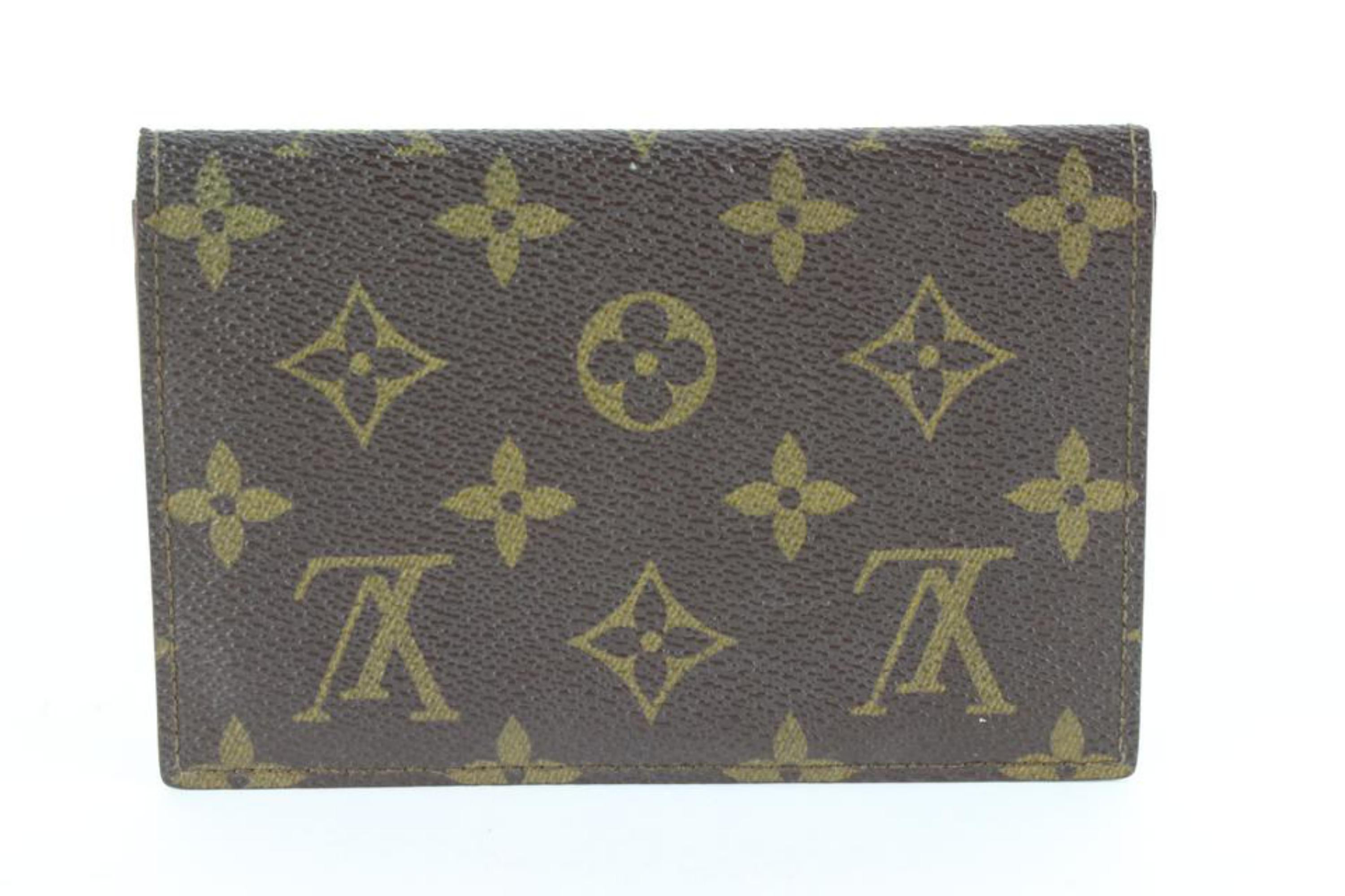 Louis Vuitton Ultra Rare 1980's Card Case Envelope Pouch 62lk825s For Sale 3