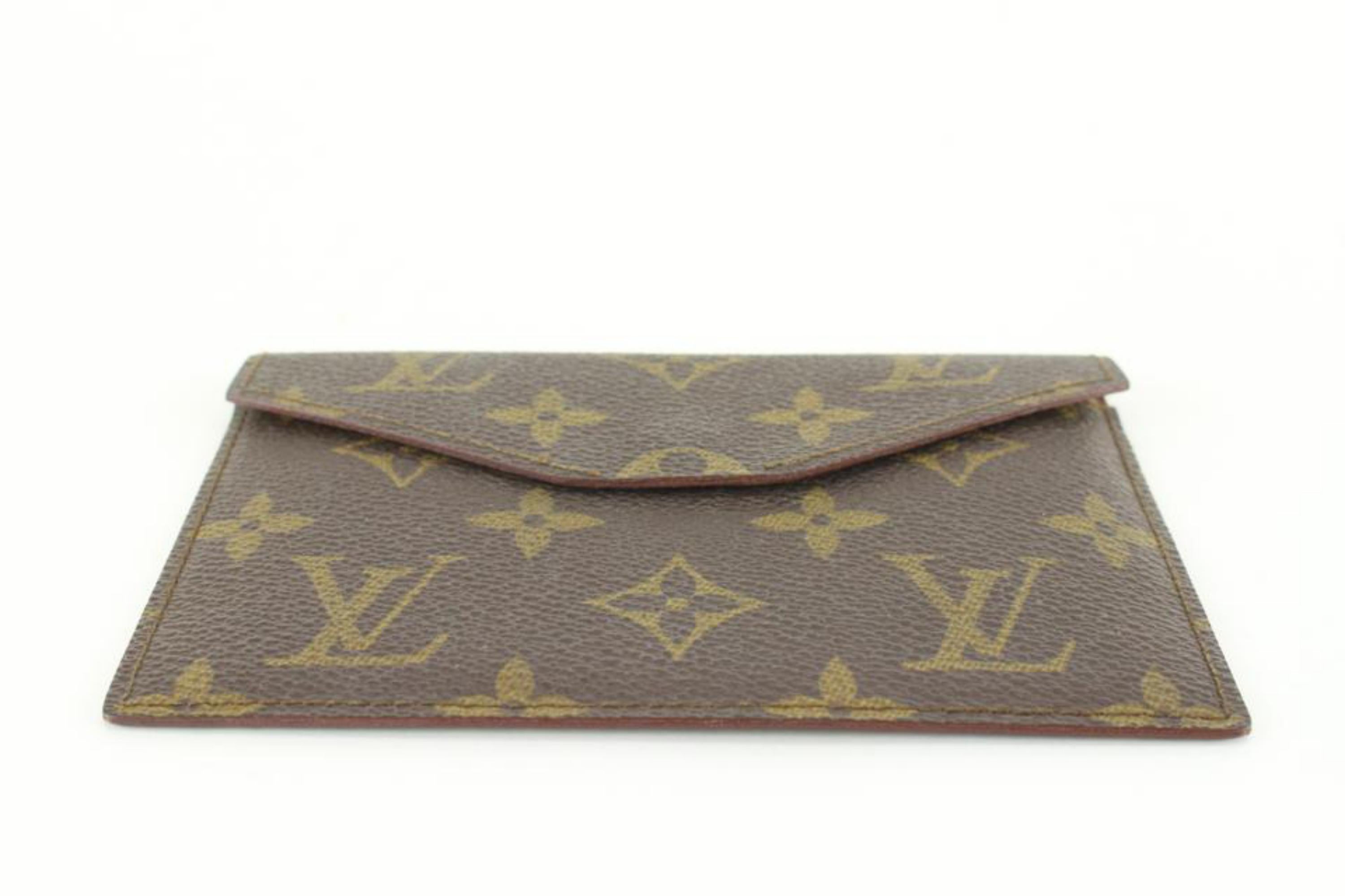 Louis Vuitton Ultra Rare 1980's Card Case Envelope Pouch 62lk825s For Sale 4