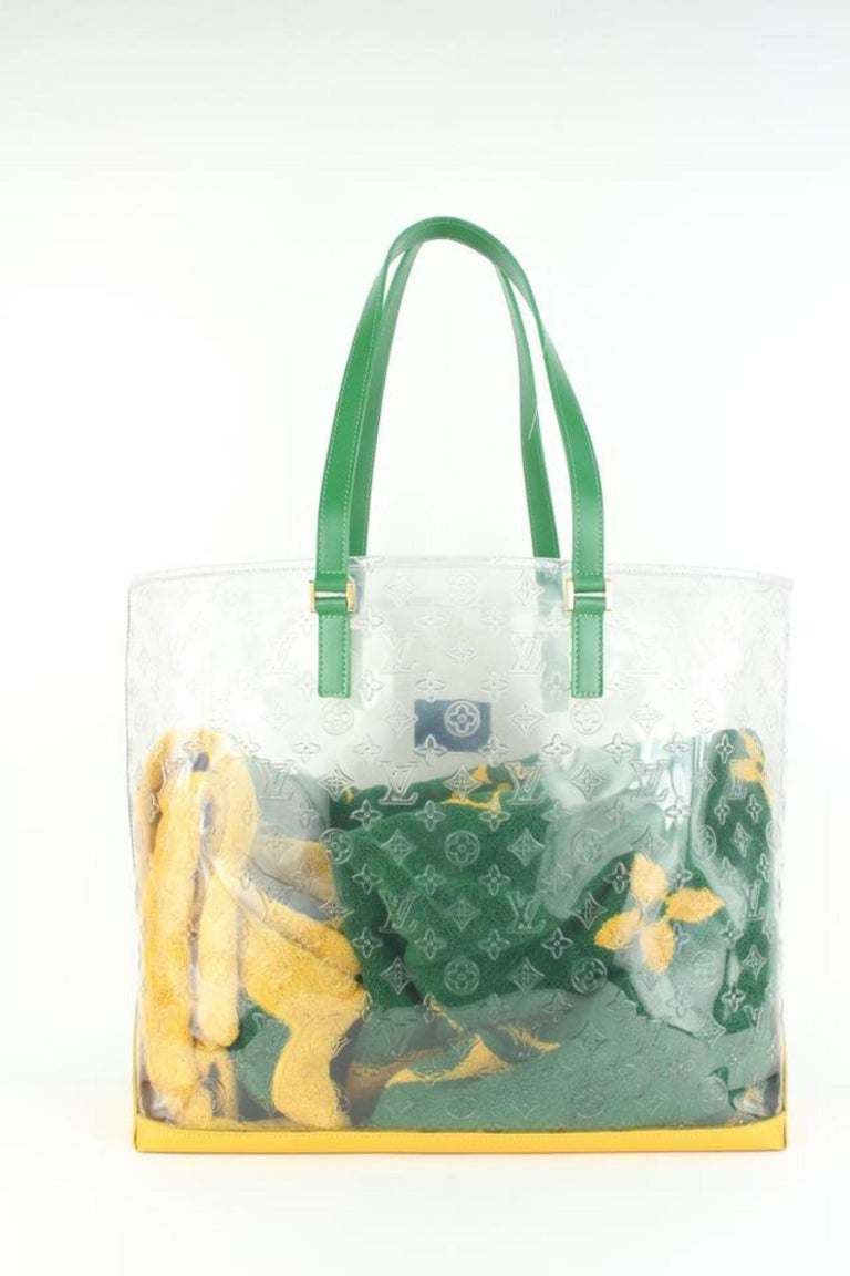 Louis Vuitton Ultra Rare 1999 Brazil 500th Anniversary Clear Cabas Tote 1JLV105 For Sale at 1stDibs