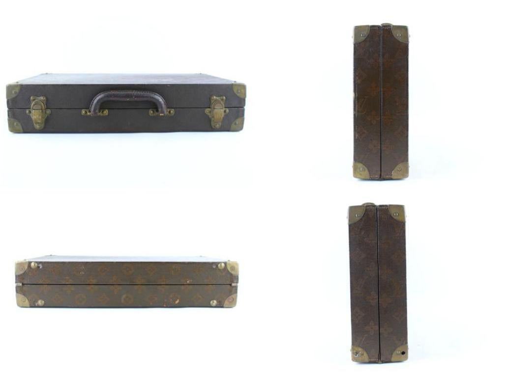 Louis Vuitton ( Ultra Rare ) Anitque Monogram Backgammon Hard Case Trunk 4lr1113 For Sale 4