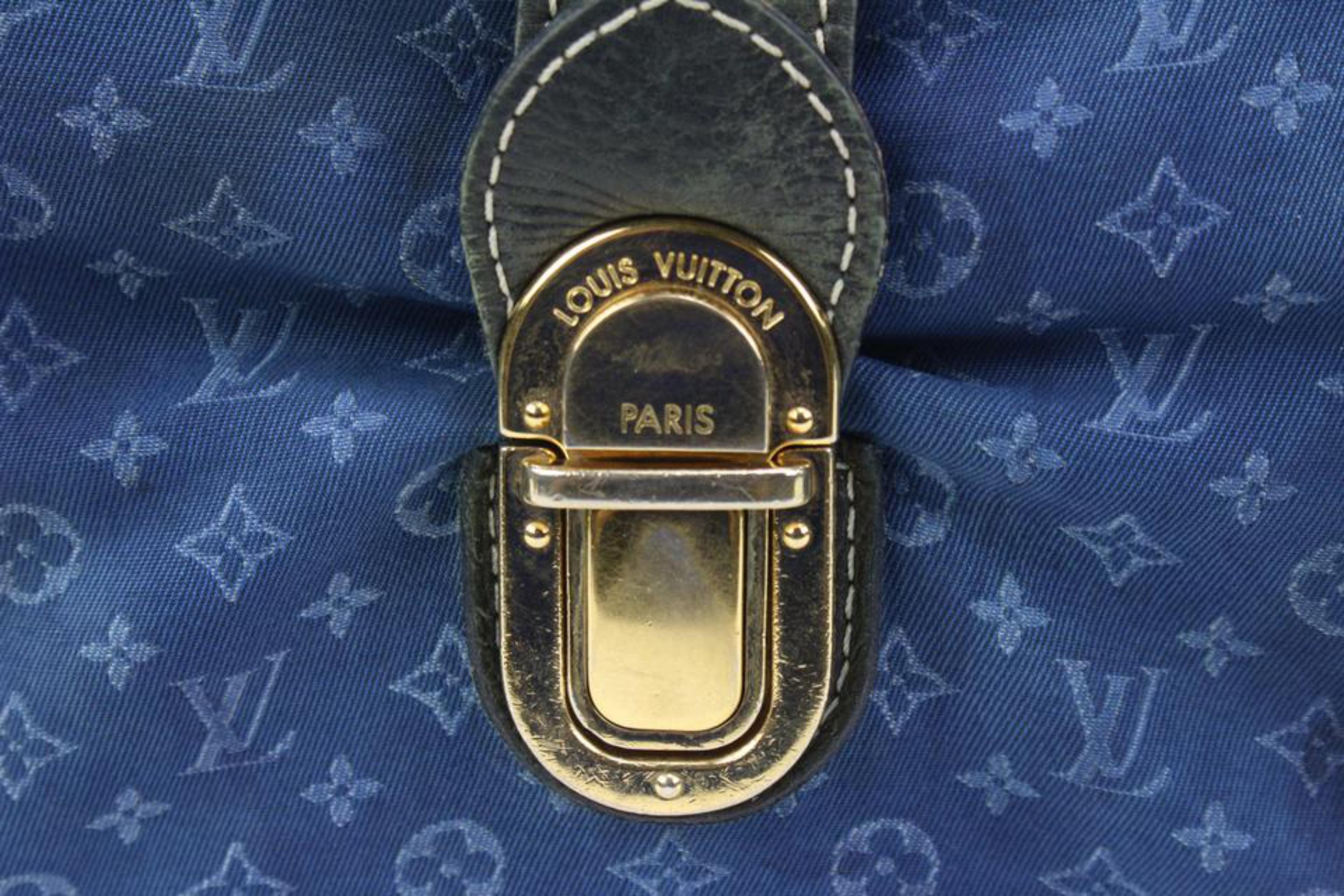 Women's Louis Vuitton Ultra Rare Blue Monogram Mini Lin Romance Hobo Bag 25lk311s For Sale