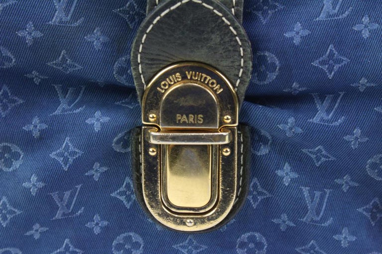 Louis Vuitton Ultra Rare Blue Monogram Mini Lin Romance Hobo Bag