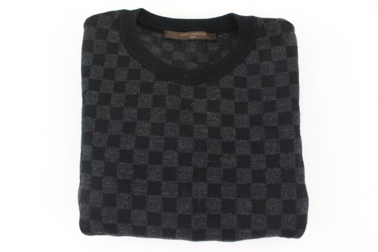 Sold at Auction: Louis Vuitton, Louis Vuitton LV Mens Damier XL Long Wool  Sweater
