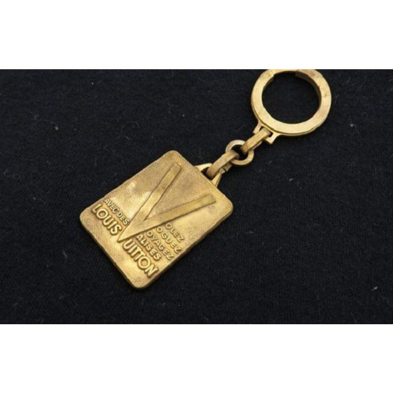 Brown Louis Vuitton Ultra Rare Brass Keychain First Edition 211339