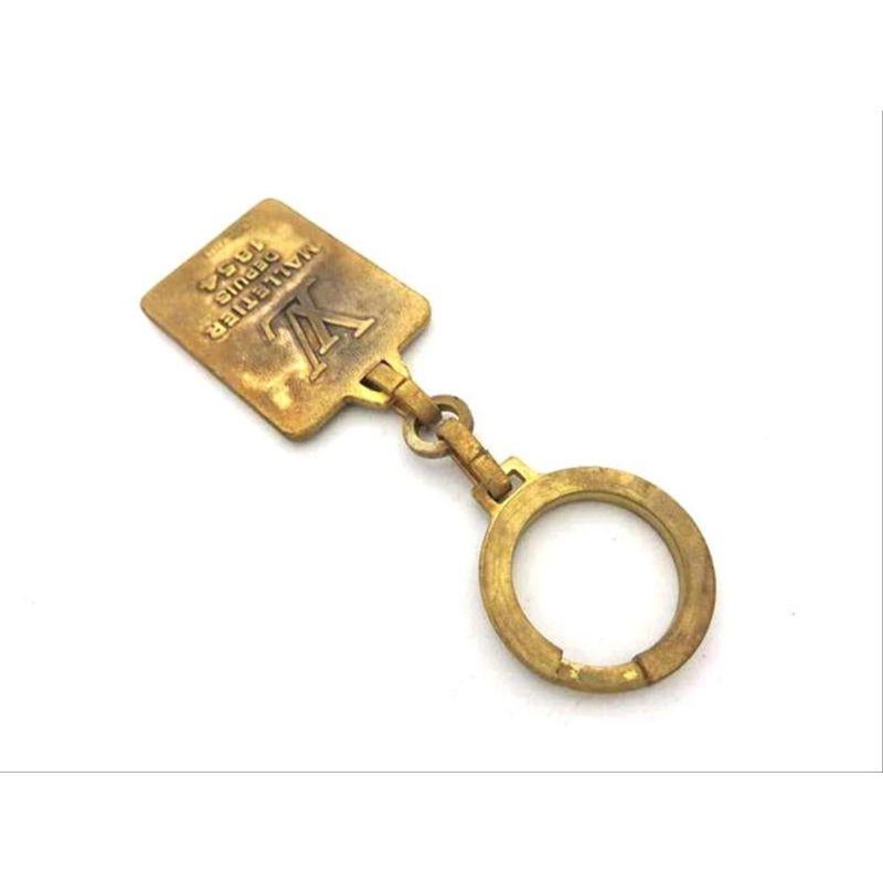 Louis Vuitton Ultra Rare Brass Keychain First Edition 211339 In Good Condition In Dix hills, NY