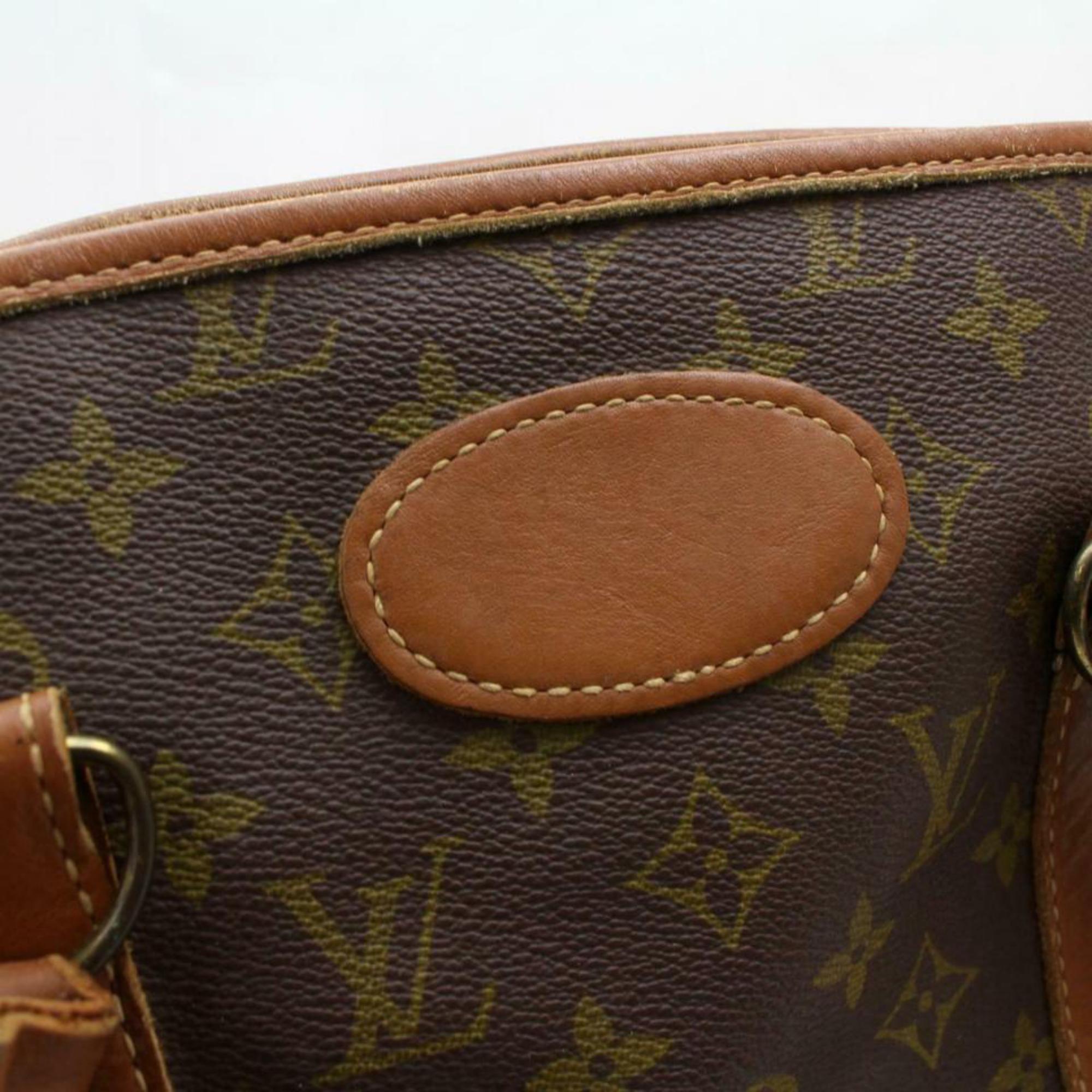 Louis Vuitton (Ultra Rare) French Co 870586 Brown Coated Canvas Shoulder Bag For Sale 7