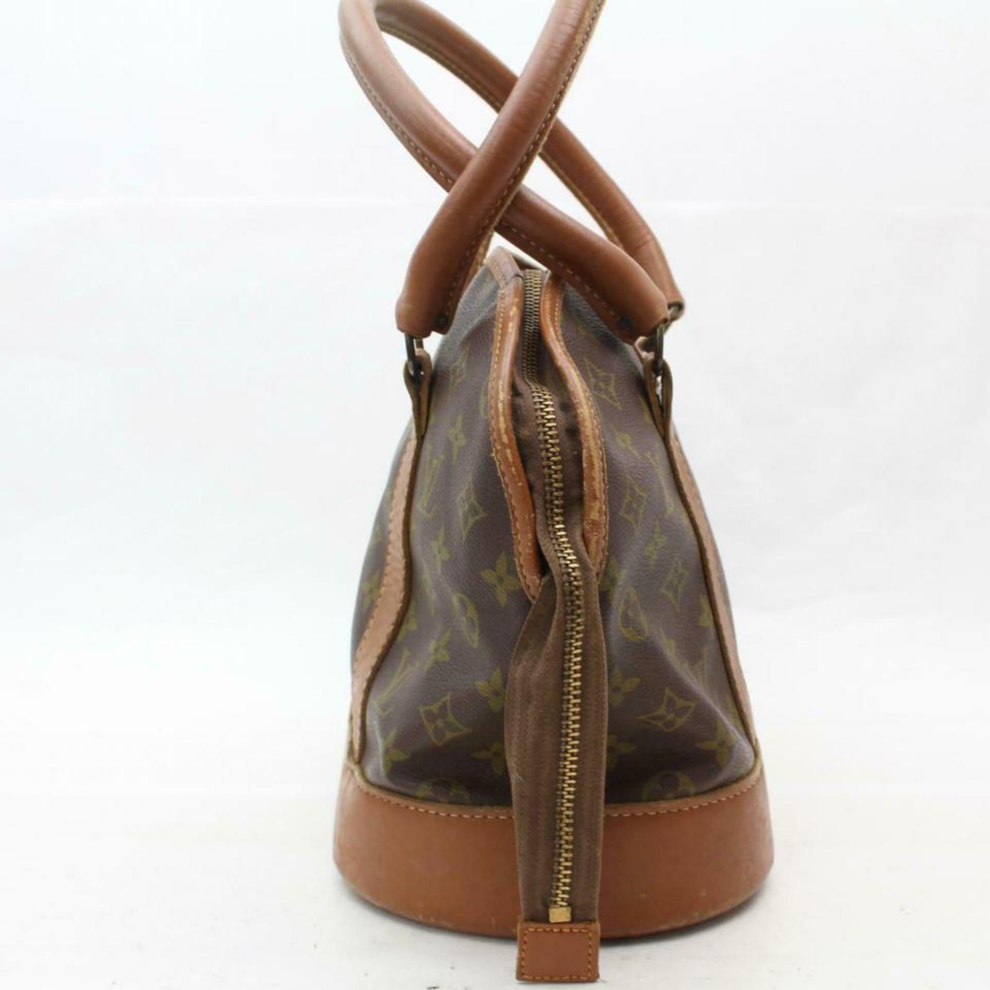 Louis Vuitton (Ultra Rare) French Co 870586 Brown Coated Canvas Shoulder Bag For Sale 4