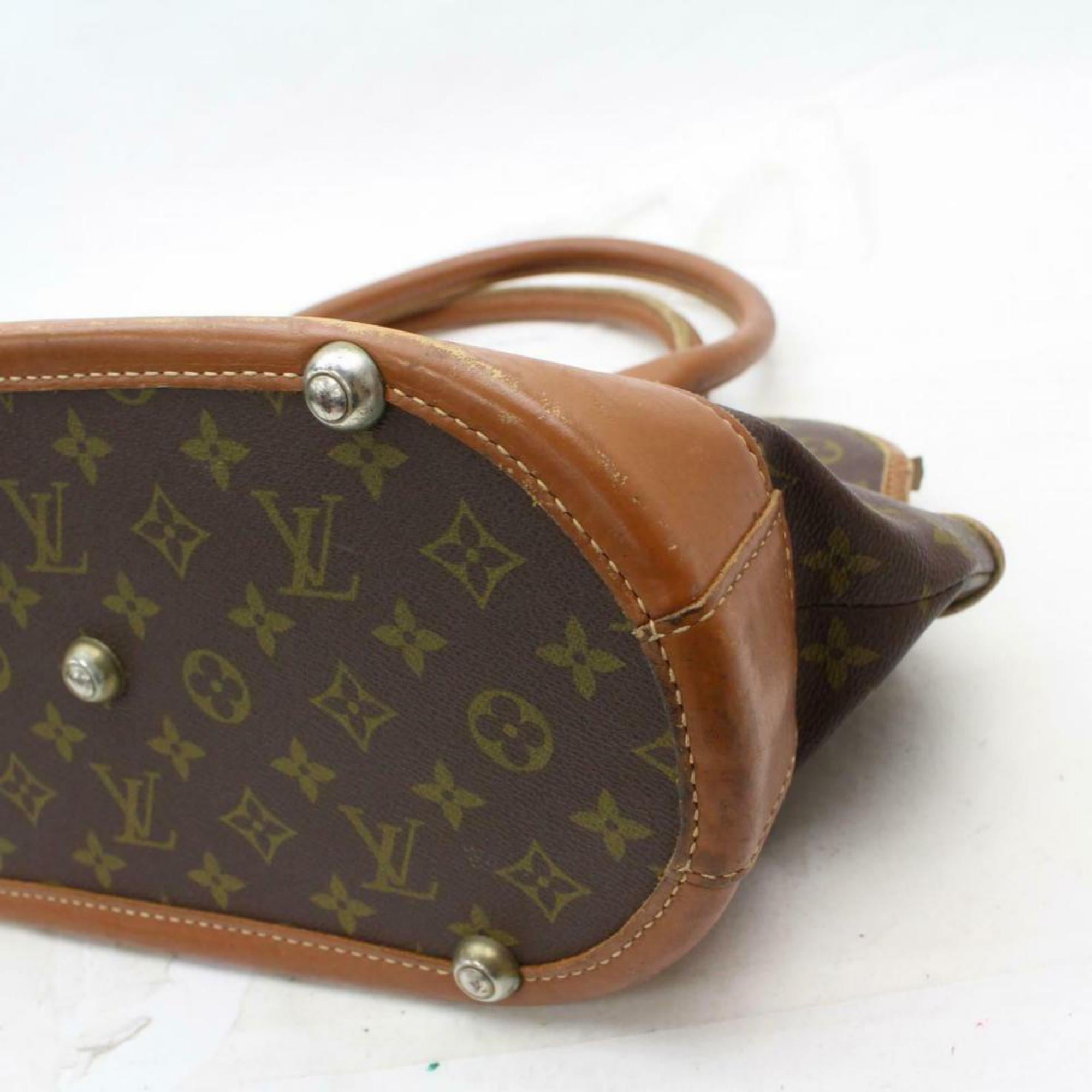 Louis Vuitton (Ultra Rare) French Co 870586 Brown Coated Canvas Shoulder Bag For Sale 5
