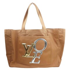 Louis Vuitton Ultra Rare Light Brown Lvoe Thats Love Tote Bag 862316