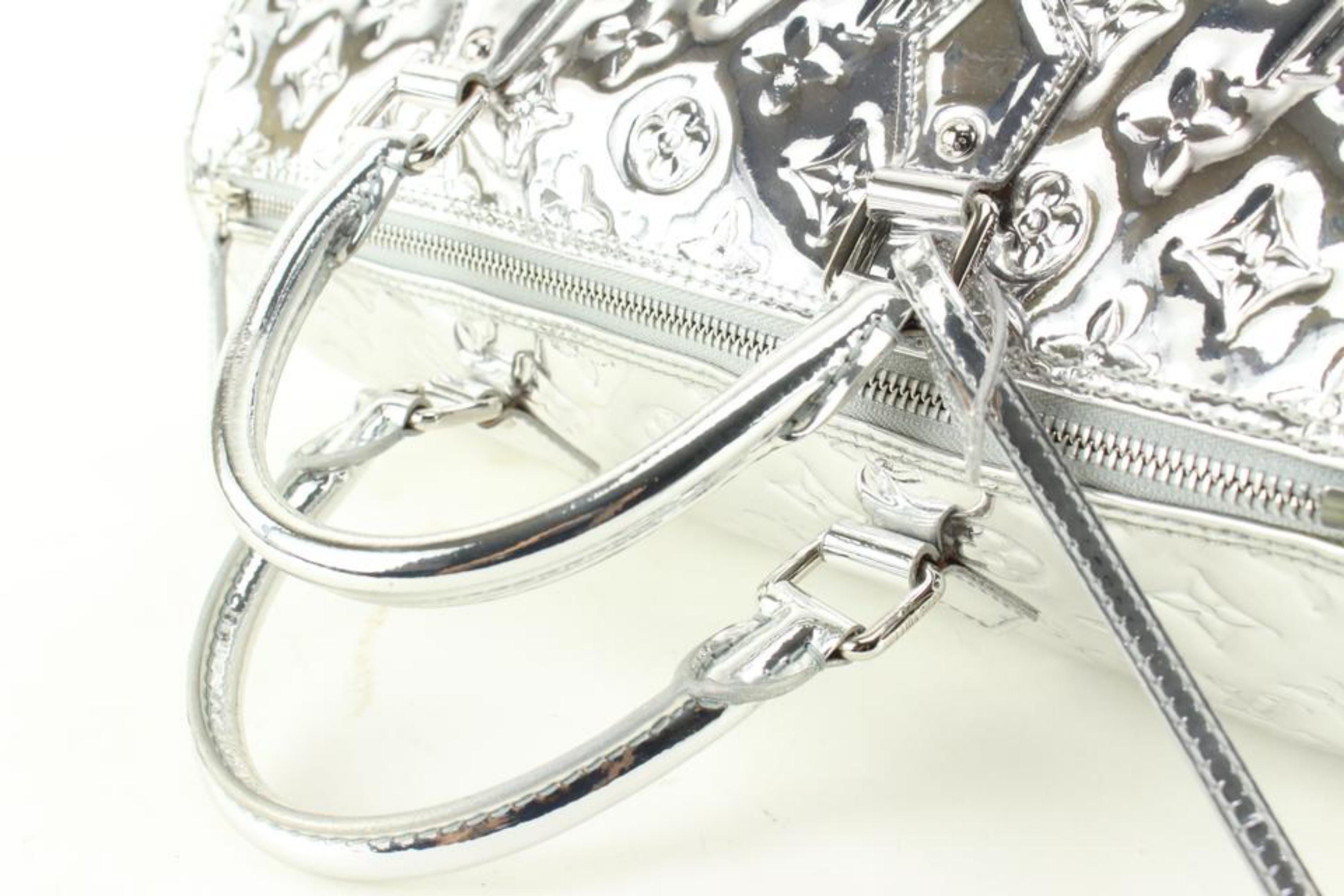Louis Vuitton Ultra Rare Mint Silver Monogram Miroir Speedy 30 Mirror 76lz718s 1