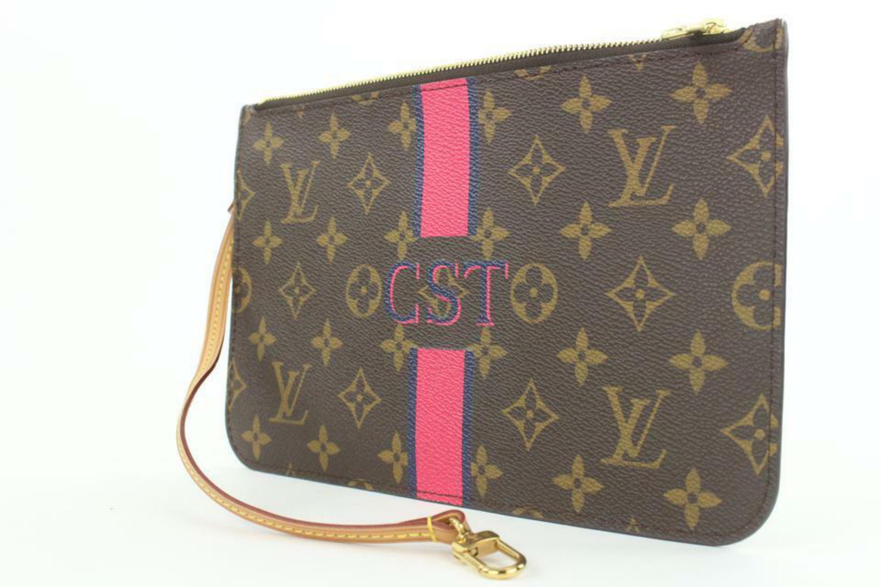 Louis Vuitton Ultra Rare Monogramme Neverfull Pochette MM ou GM 8 étagères111 en vente 8