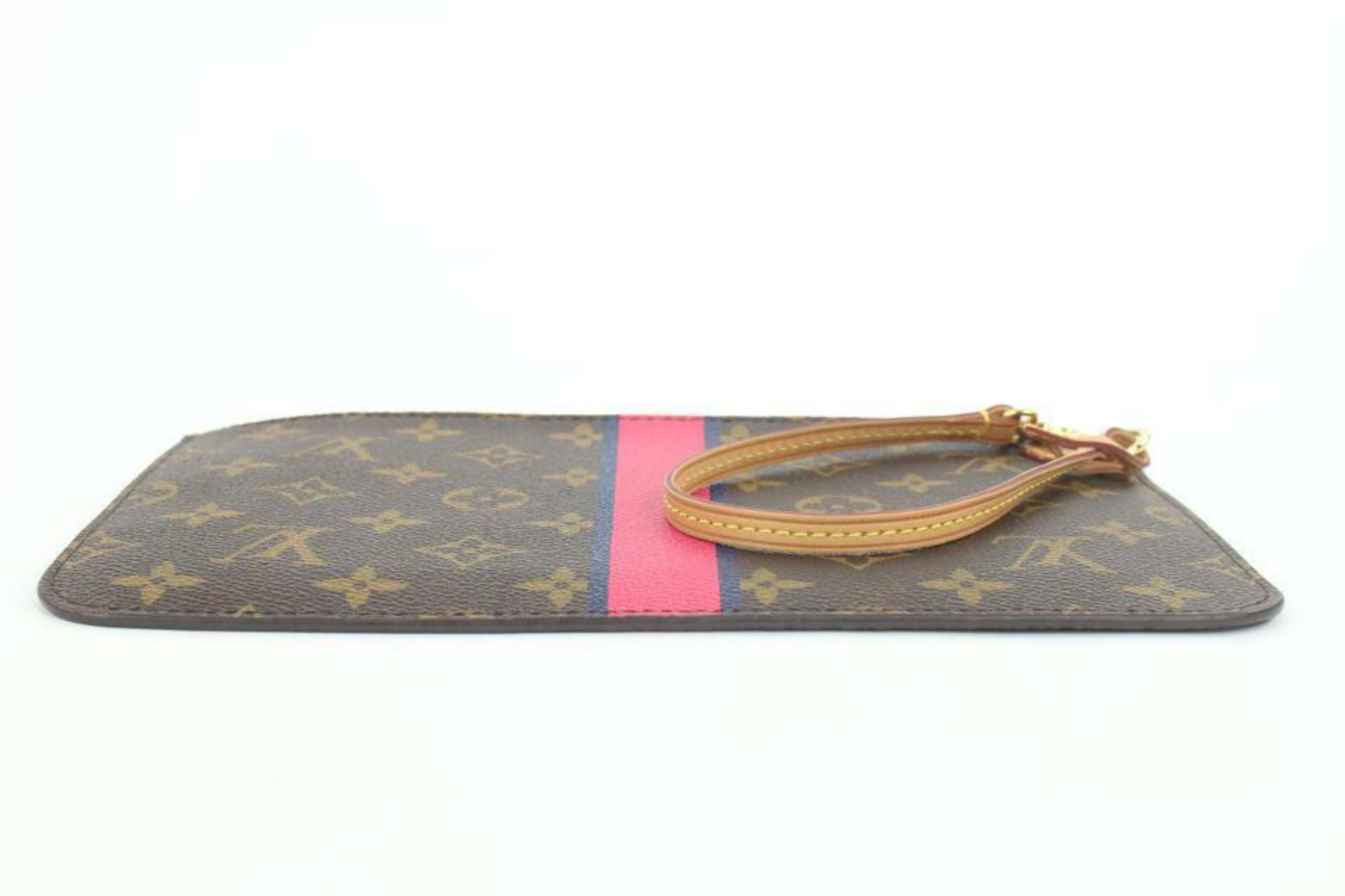 Louis Vuitton Ultra Rare Mon Monogram Neverfull Pochette MM or GM 8lvs111 In Excellent Condition For Sale In Dix hills, NY