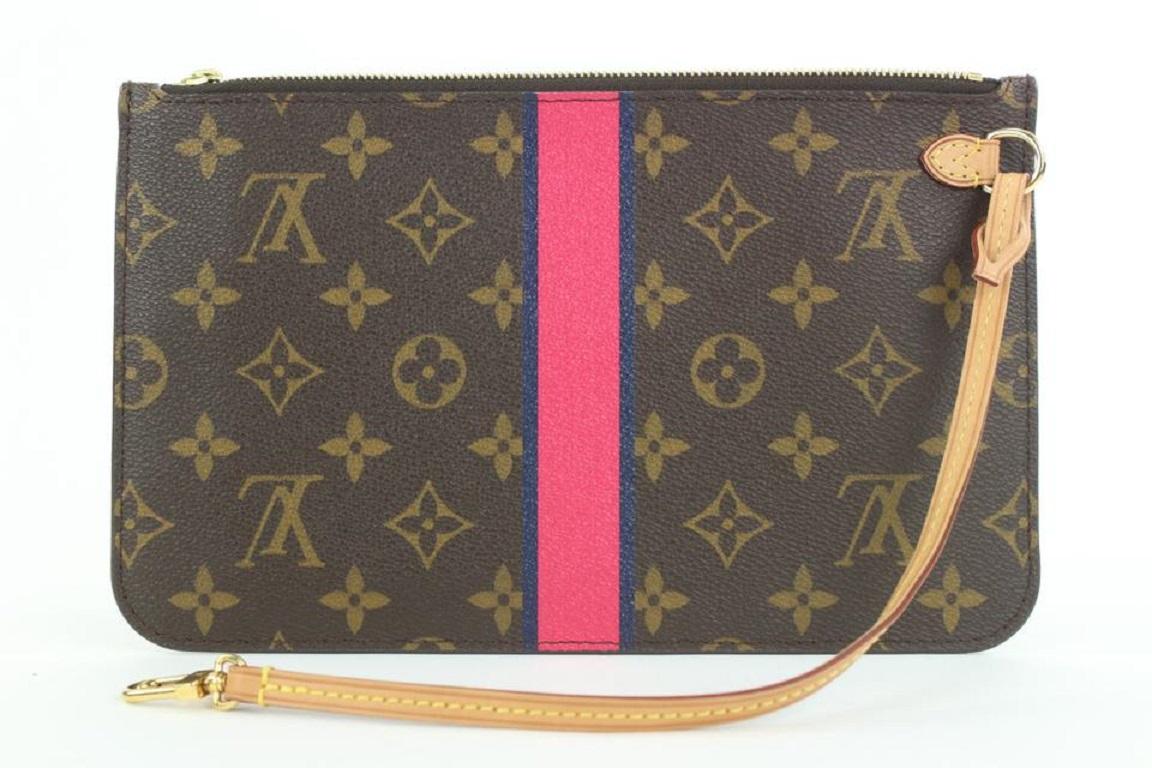 Louis Vuitton  Ultra Rare Mon Monogram Neverfull Pochette MM or GM  8lvs111 In Good Condition In Dix hills, NY