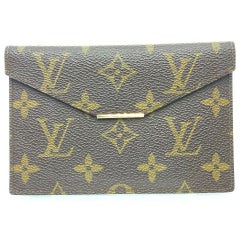 Louis Vuitton Ultra Rare Monogram Envelope Card Case Wallet Holder  862228