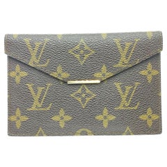 Louis Vuitton Ultra Rare Monogram Envelope Card Case Wallet Holder  862228 
