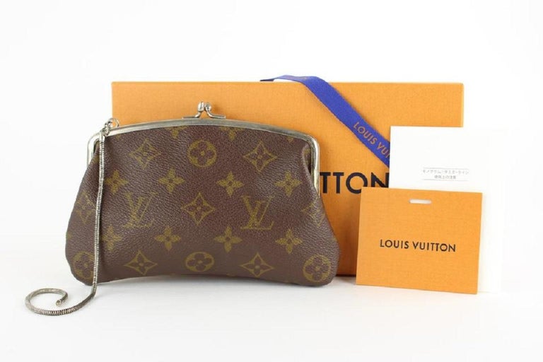 Louis Vuitton Rare Monogram Kisslock Pouch