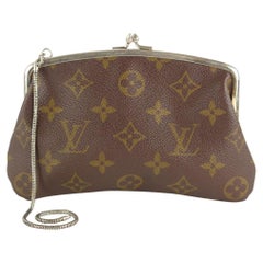 Vintage Louis Vuitton Ultra Rare Monogram Marais Kisslock Pouch French Twist Bag