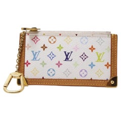 Louis Vuitton Ultra Rare Multicolor Pochette Cles Schlüsselanhänger mit Monogramm 860562