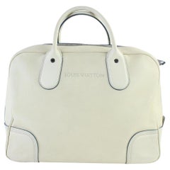 Vintage Louis Vuitton (Ultra Rare) Runway Tote 06lz0710 Ivory Leather Satchel