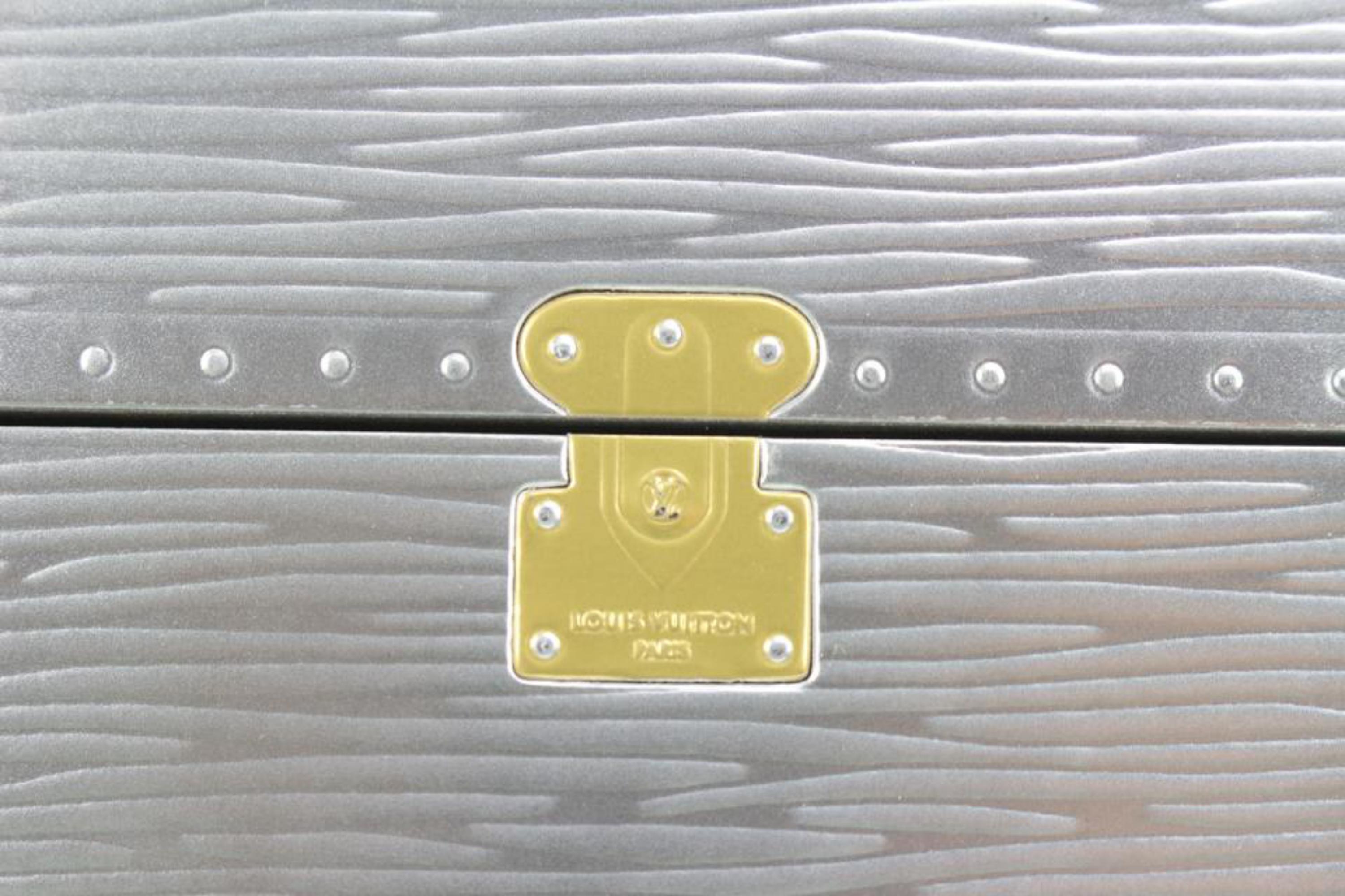 Louis Vuitton Ultra Rare Silver Epi Wood Trunk with Vivienne Ornament 5lv222s 5