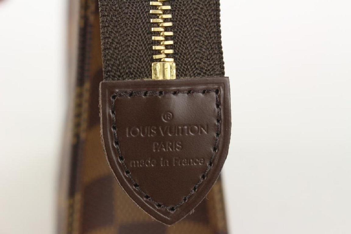 Louis Vuitton Ultra Rare Special Order Damier Ebene Toiletry Pouch 19 Poche 121l In Good Condition In Dix hills, NY