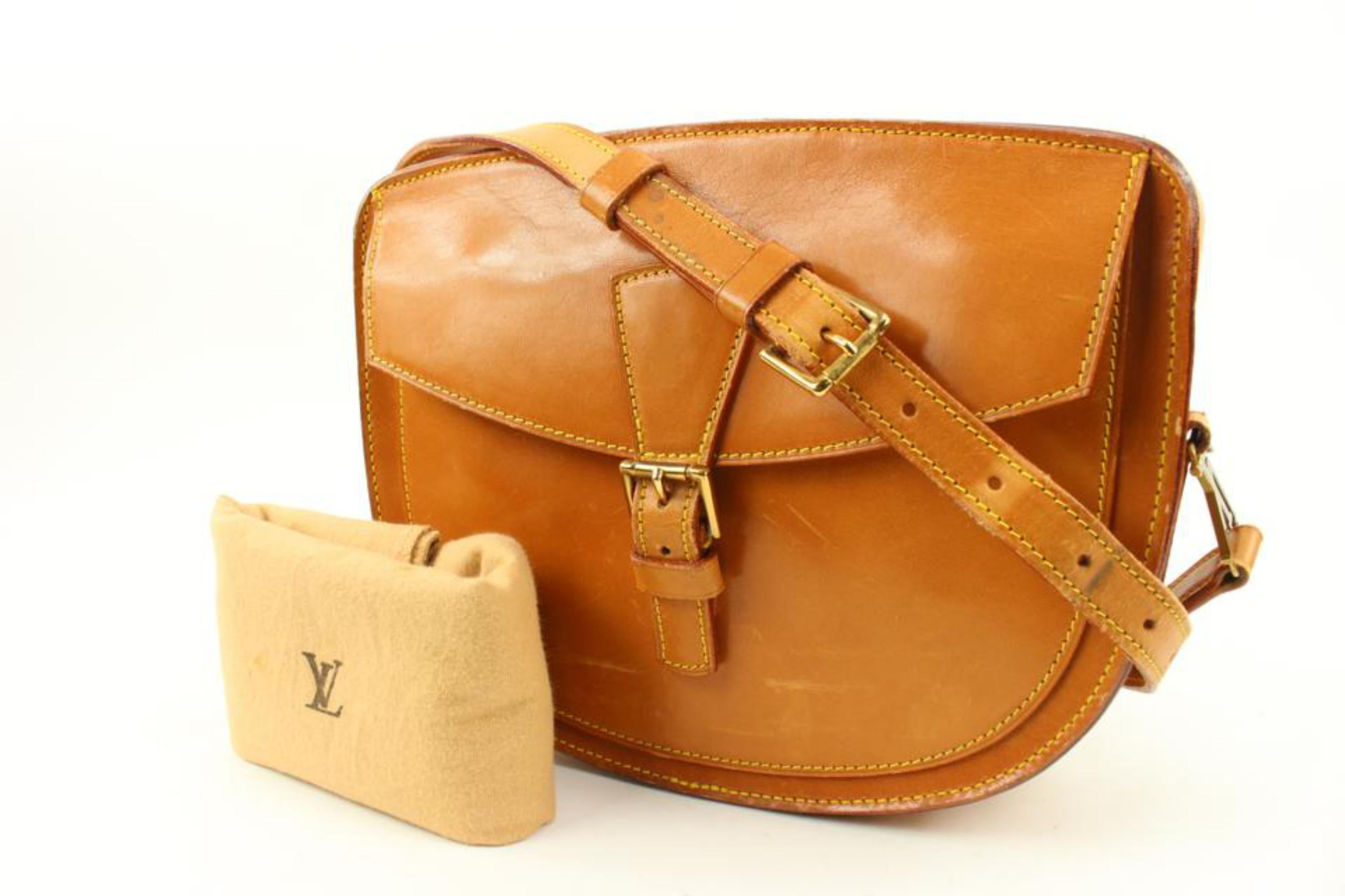 Louis Vuitton Ultra Rare Special Order Natural Vachetta Leather Jeune Fille 96lv For Sale 4