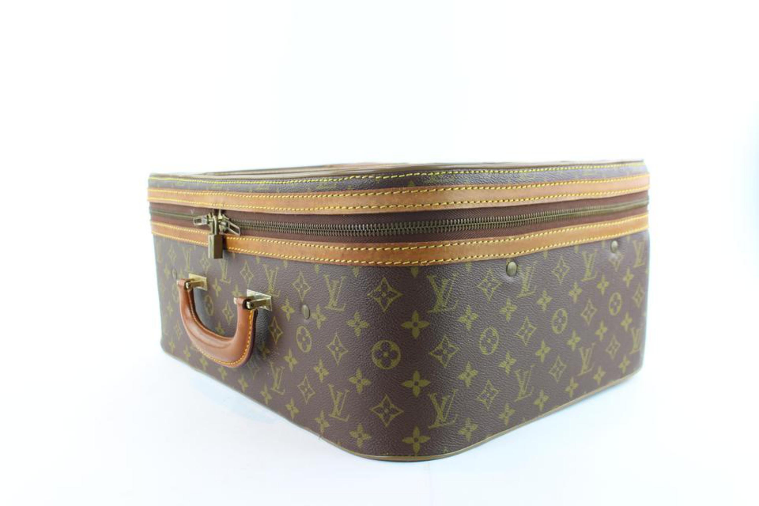 Louis Vuitton (Ultra Rare) Stratos 50 Hard Trunk 2lz0831 Brown Travel Bag For Sale 1