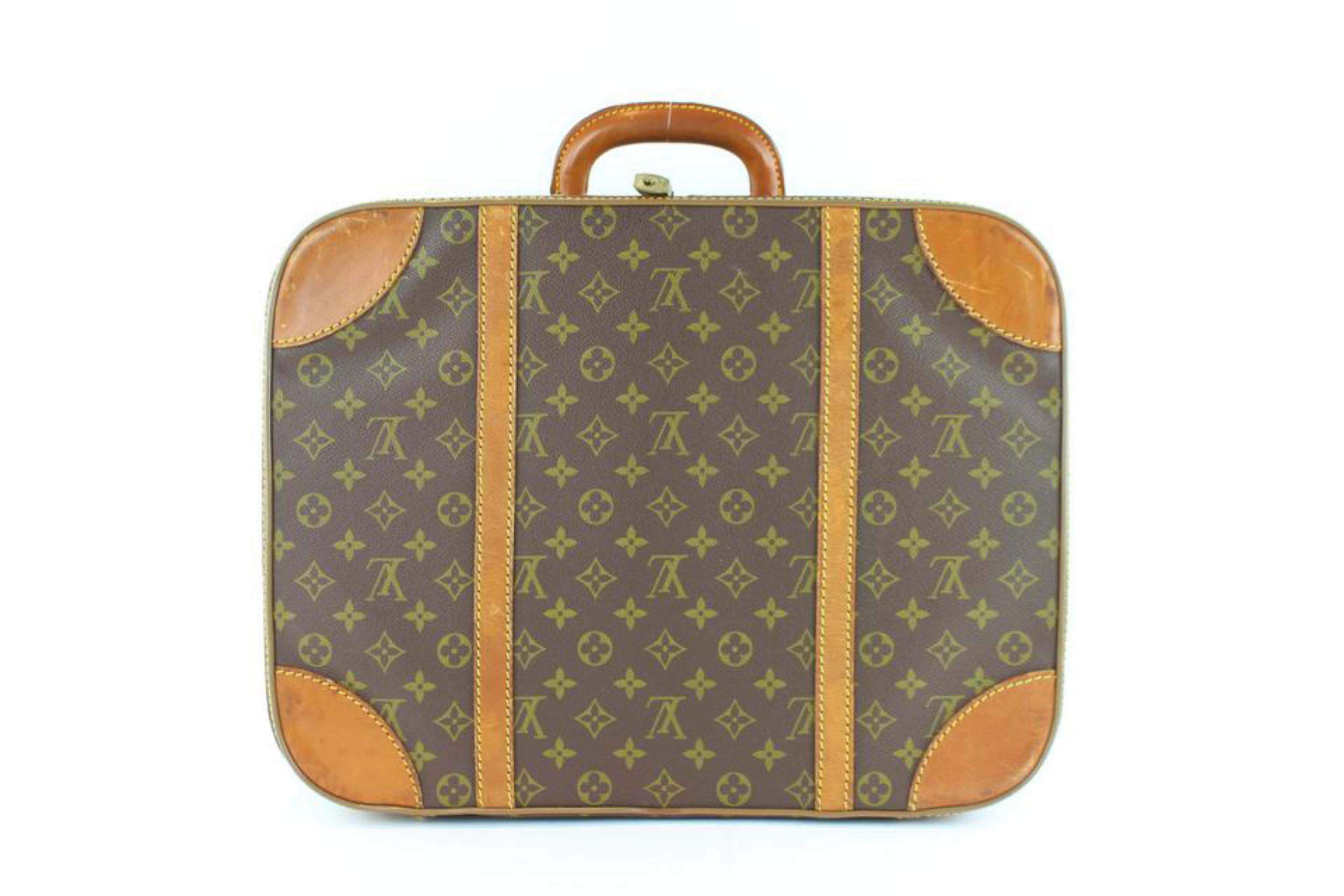 Louis Vuitton (Ultra Rare) Stratos 50 Hard Trunk 2lz0831 Brown Travel Bag For Sale 3