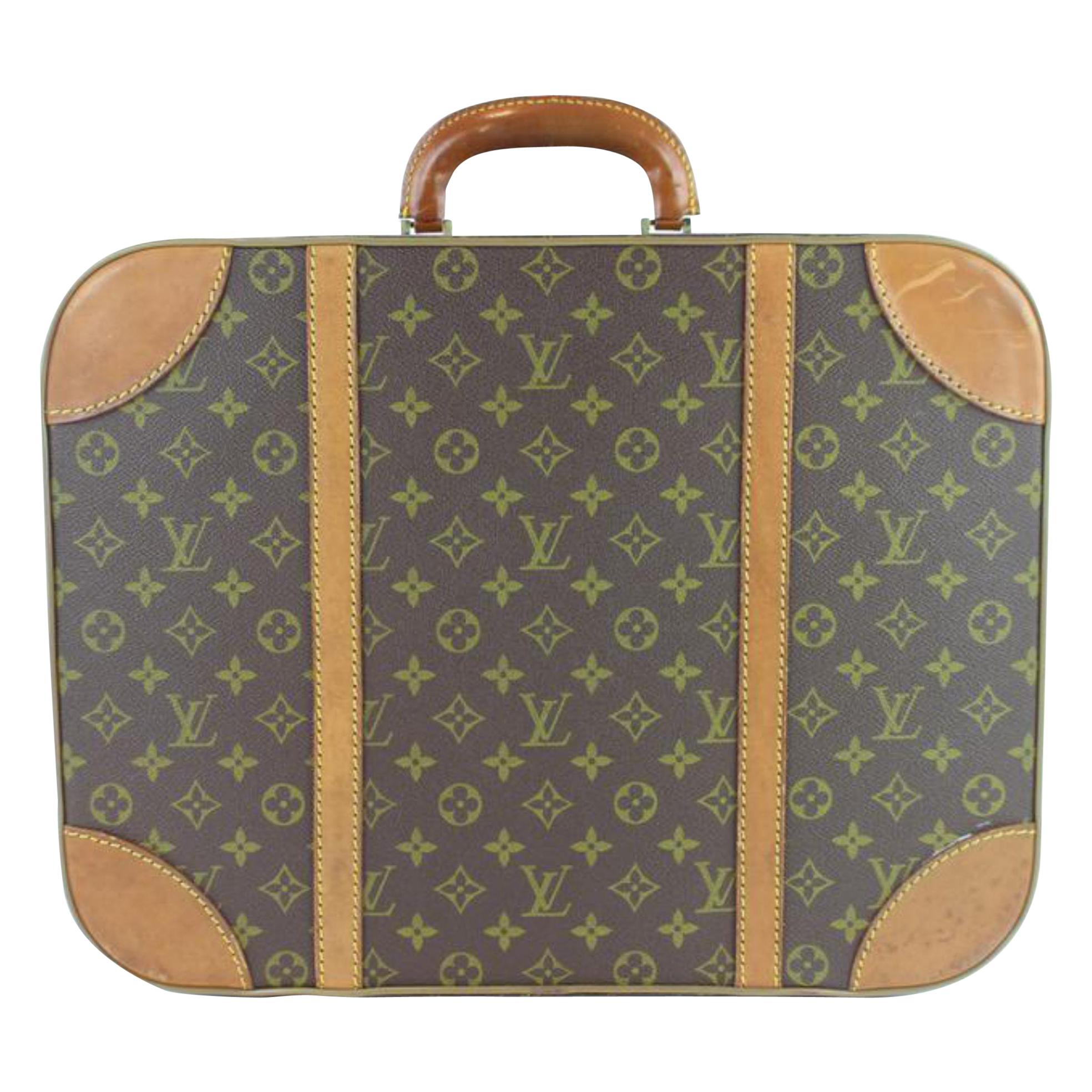 Louis Vuitton (Ultra Rare) Stratos 50 Hard Trunk 2lz0831 Brown Travel Bag For Sale
